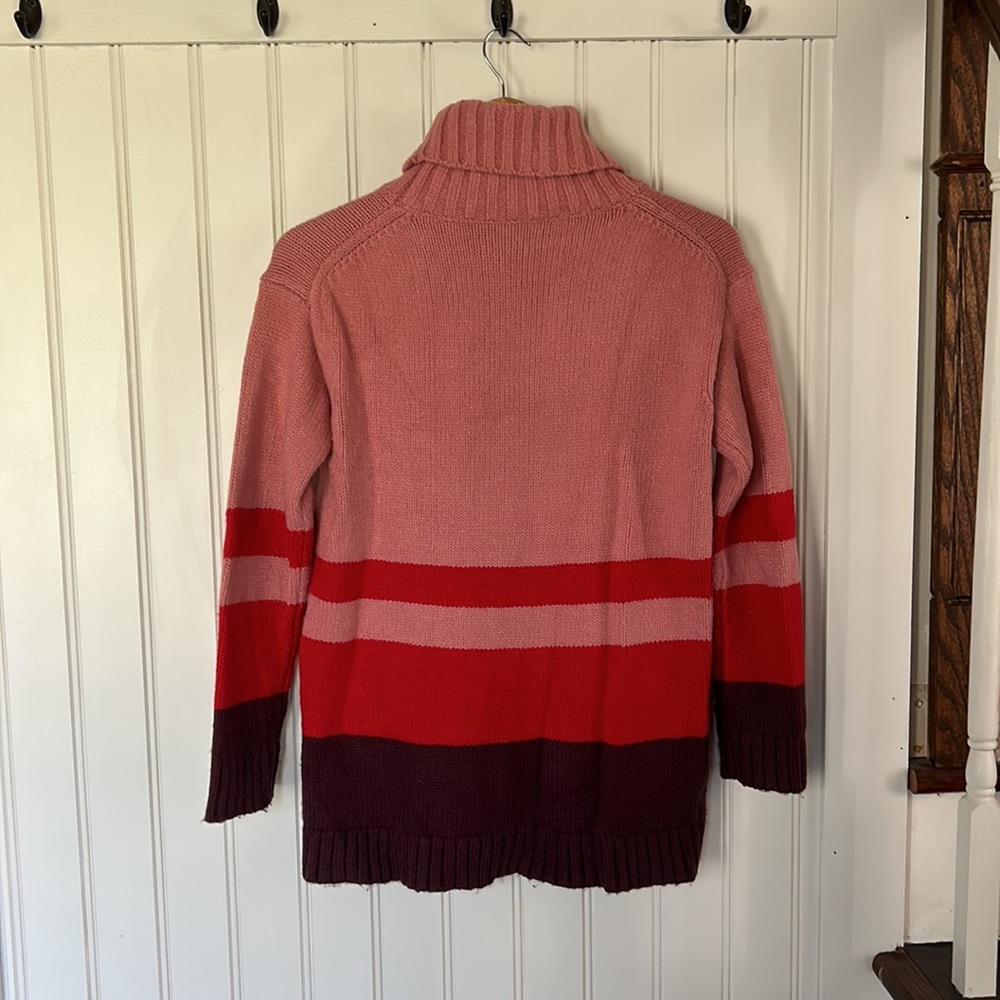 Ann Taylor Sweater - Color Block Turtleneck - image 2